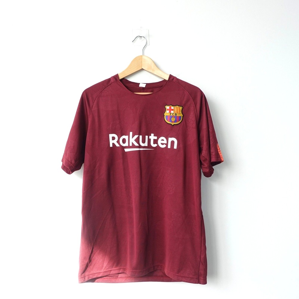 FC Barcelona Football Soccer Jersey Shirt Mens S Barca 21 Rakuten Maroon Red FCB